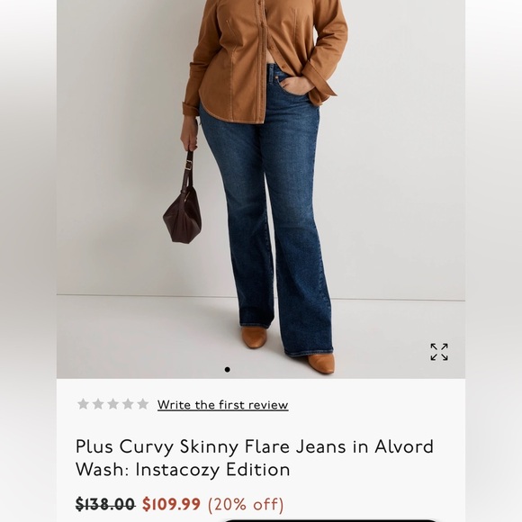Madewell jeans Plus Skinny Flare Alvord Wash Instacozy Edition NN813 14W - Picture 5 of 13
